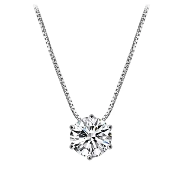 Collar Plata Punto De Luz Circon de 10 mm Collar Plata Punto De Luz Circon de 10 mm