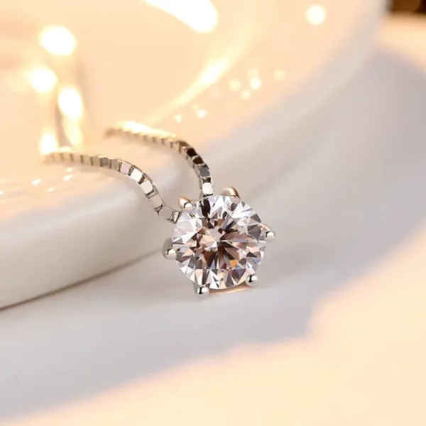 Collar Plata Punto De Luz Circon de 10 mm Zoom Collar Plata Punto De Luz Circon de 10 mm Zoom