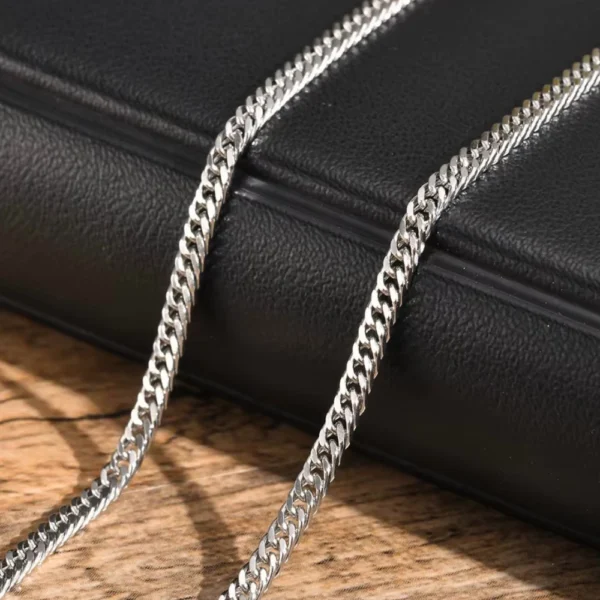 Cadena Acero Miami Cuban 3 mm Fondos