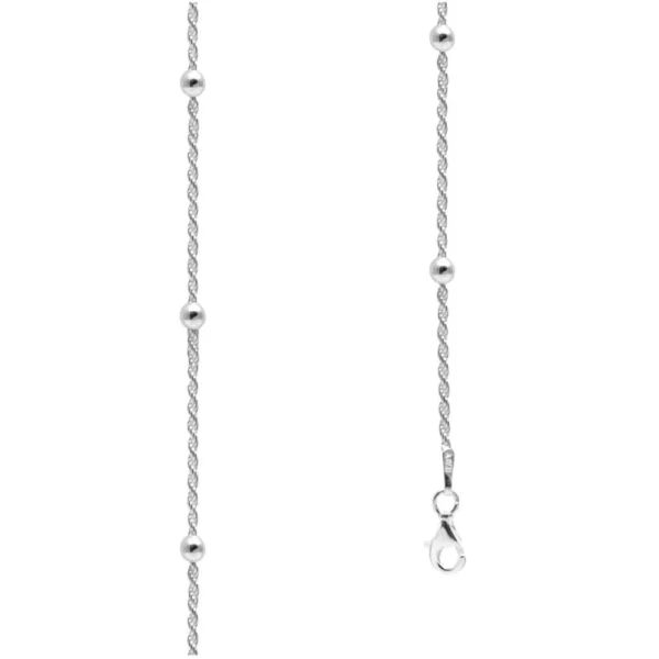 Cadena de Plata 925 Tourbillon con Esferas 50 cm Largo
