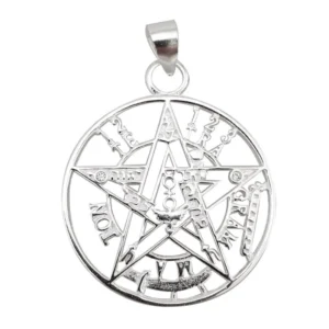 Colgante De Plata 925 Amuleto Tetragrámaton 25 MM