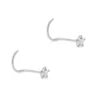 Par Piercing De Plata 925 Naríz Estrella Circón Par