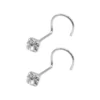 Par Piercing de Plata 925 Nariz Enroscado Circón Derecha