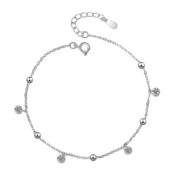 Tobillera Cadena Con Circones Colgantes Derecha