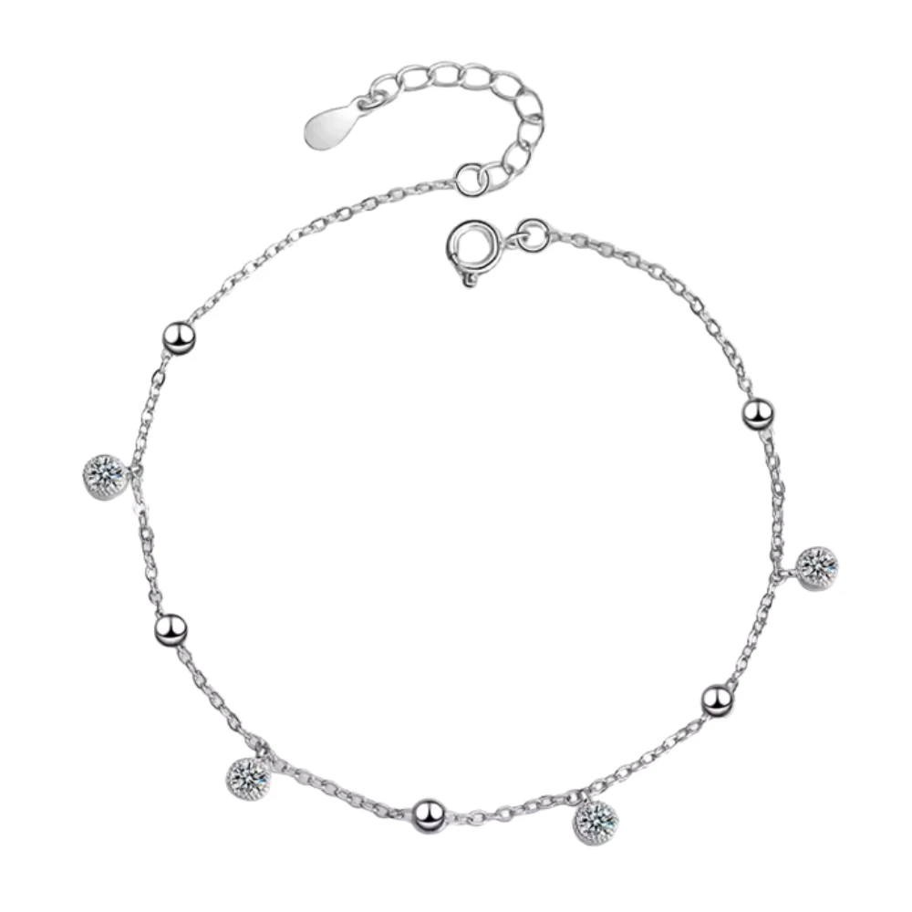 Tobillera Cadena Con Circones Colgantes