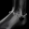 Tobillera Plata Corazones Colgantes Molde