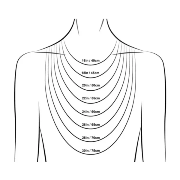 Cadena Tipo Serpiente Color Plateado 0.9 mm Medidas