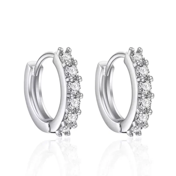 Aros Mini Argollas Con Circones Derecha