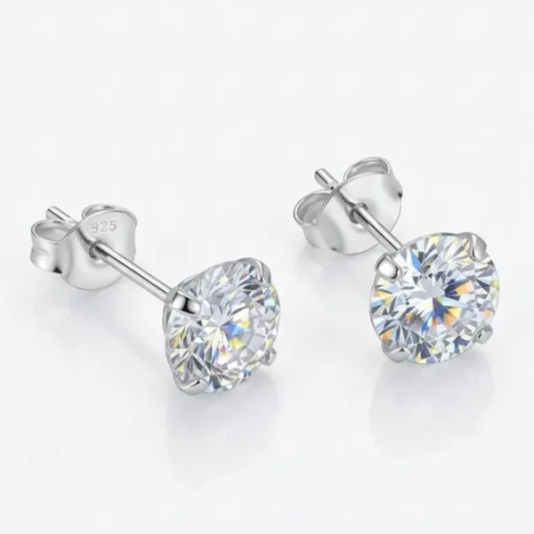 Aros Plata 925 Circón 6 mm Derecha