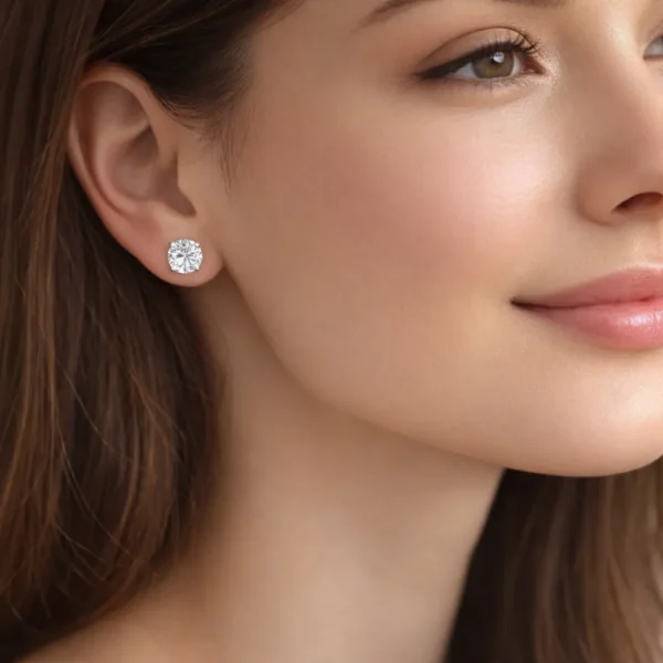 Aros Plata 925 Circón 6 mm Modelo