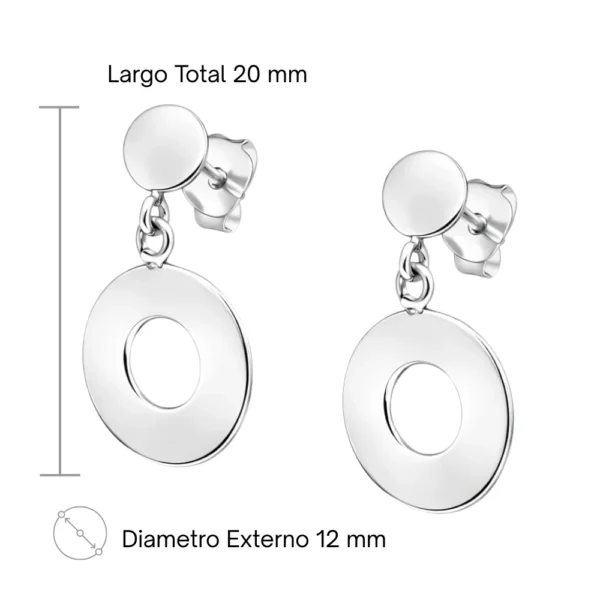 Aros De Plata 925 Colgantes Doble Círculo Caracteristicas