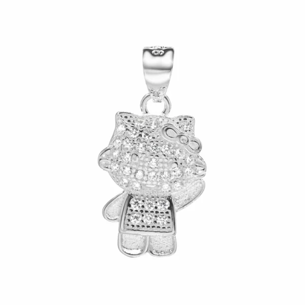 Colgante Hello Kitty Plata 925 con Circones