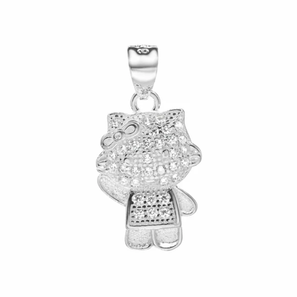 Colgante Hello Kitty Plata 925 con Circones Derecha