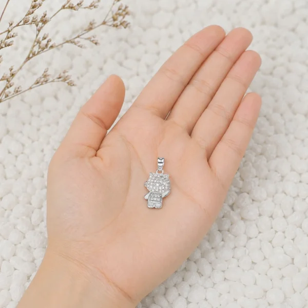 Colgante Hello Kitty Plata 925 con Circones Mano