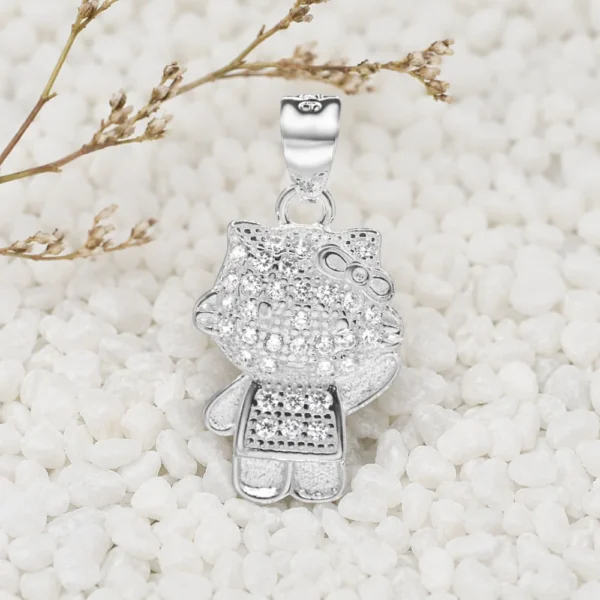 Colgante Hello Kitty Plata 925 con Circones Piedras