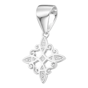 Colgante Nudo de Brujas Plata 925 con Circones