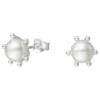 Aros de Plata 925 Pistilo con Perla 10 mm Aros de Plata 925 Pistilo con Perla 10 mm