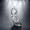 Conjunto Collar y Aros Geométricos Colgantes