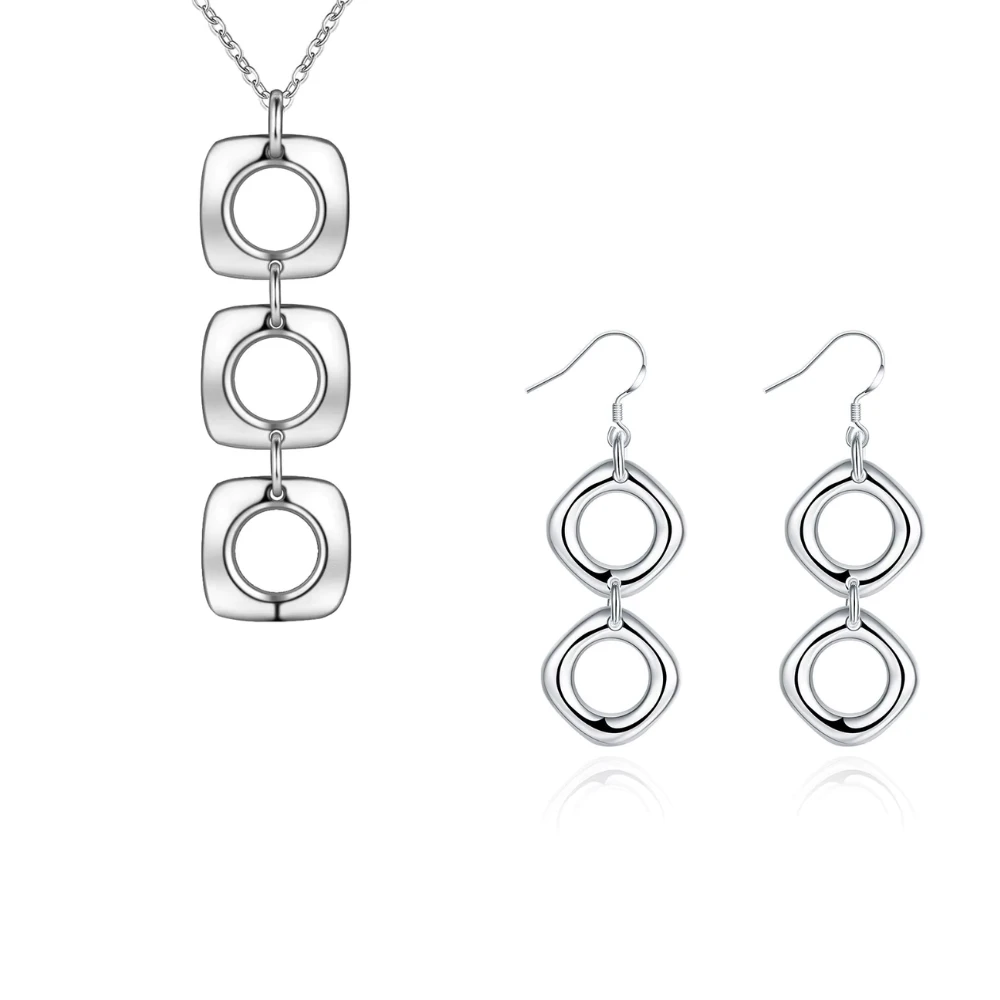 Conjunto Collar y Aros Geométricos