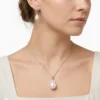 Conjunto Collar y Aros con Perla Gota de Agua Mujer Conjunto Collar y Aros con Perla Gota de Agua Mujer
