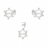Conjunto de Plata 925 Pistilo con Perlas 8 mm Conjunto de Plata 925 Pistilo con Perlas 8 mm