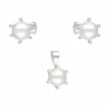 Conjunto de Plata 925 Pistilo con Perlas 8 mm Derecha Conjunto de Plata 925 Pistilo con Perlas 8 mm Derecha