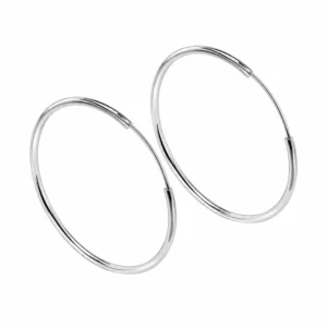Aros De Plata Tipo Argolla 35 mm Aros De Plata Tipo Argolla 35 mm