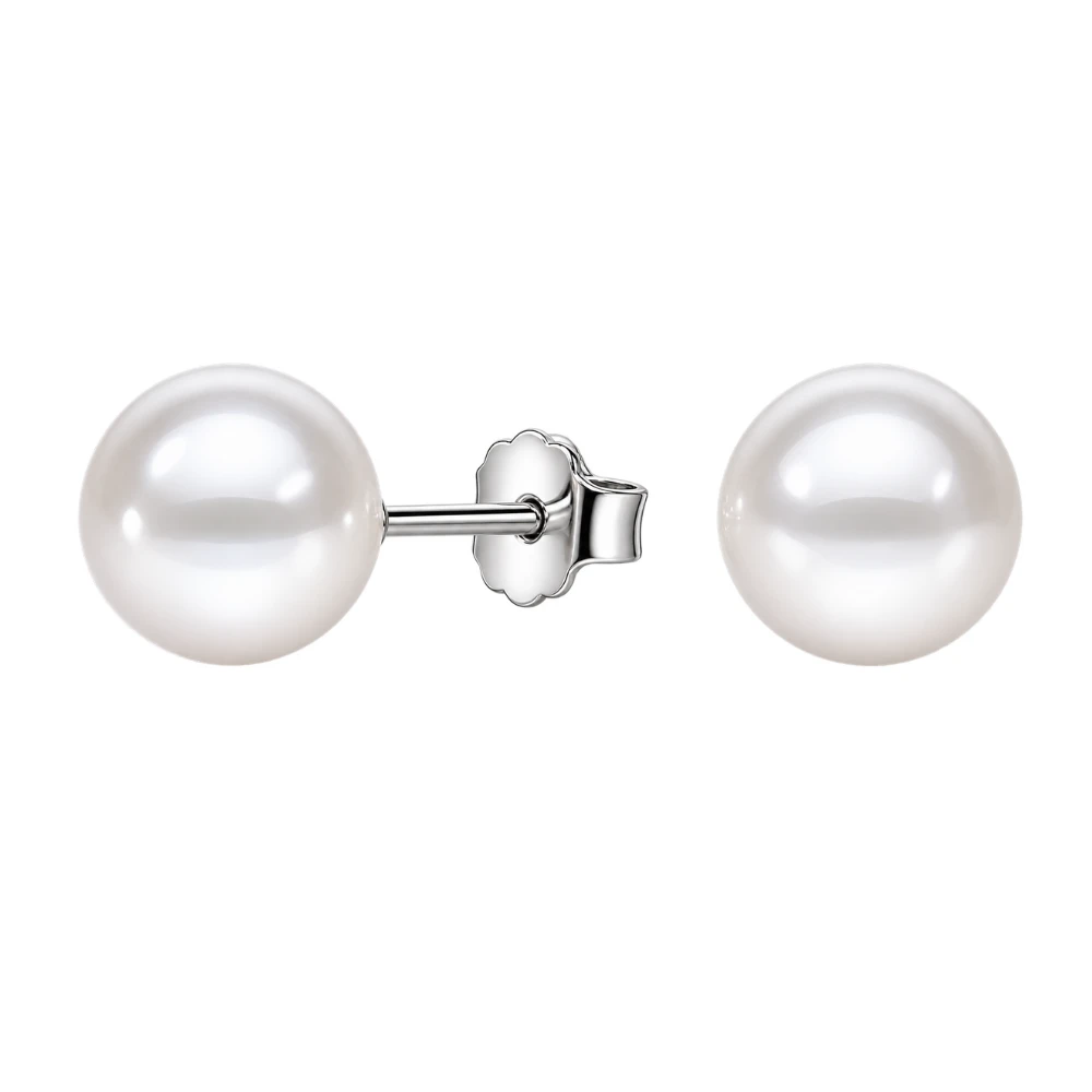 Aros Perla 8 mm Plata 925