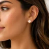 Aros Trébol de la Suerte con Nácar Modelo Aros Trébol de la Suerte con Nácar Modelo