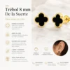 Aros Trébol de la Suerte con Ónix Caracteristicas Aros Trébol de la Suerte con Ónix Caracteristicas