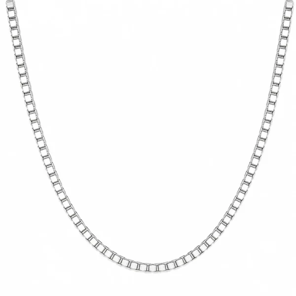 Cadena Plateada Veneciana 2 mm 55 cm Cadena Plateada Veneciana 2 mm 55 cm