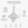 Colgante Nudo de Brujas Circón Tornasol Plata 925 Caracteristicas Colgante Nudo de Brujas Circón Tornasol Plata 925 Caracteristicas