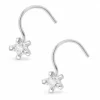 Par Piercing Estrella Circón 4 mm Plata 925 Frontal Par Piercing Estrella Circón 4 mm Plata 925 Frontal