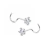 Par Piercing Estrella Circón 4 mm Plata 925 Vistas Par Piercing Estrella Circón 4 mm Plata 925 Vistas