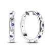 Aros Huggie Estrellas y Lunas con Circones Azules