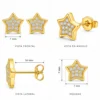 Aros Estrella con Circones 7 mm Baño de Oro 18K Caracteristicas Aros Estrella con Circones 7 mm Baño de Oro 18K Caracteristicas