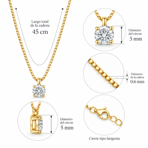 Collar Veneciano Punto de Luz 5 mm Baño de Oro 18K Caracteristicas Collar Veneciano Punto de Luz 5 mm Baño de Oro 18K Caracteristicas