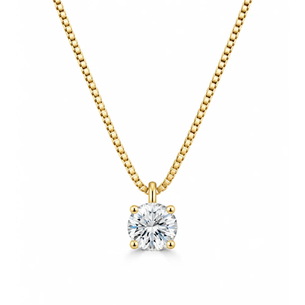 Collar Veneciano Punto de Luz 5 mm Baño de Oro 18K