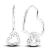 Aros Argolla Corazón Triple Colgante Plata