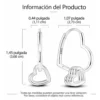 Aros Plata Argolla Corazón Triple Colgante Caracteristicas Aros Plata Argolla Corazón Triple Colgante Caracteristicas