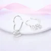 Aros Plata Argolla Corazón Triple Colgante Fondo Aros Plata Argolla Corazón Triple Colgante Fondo
