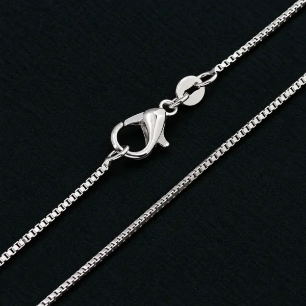 Cadena Veneciana Plata 60 cm 1 mm Gancho Cadena Veneciana Plata 60 cm 1 mm Gancho
